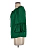 Milly Green 3/4 Sleeve Silk Top Size P (petite) - photo 5