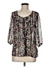 Forever 21 100% Polyester Gray 3/4 Sleeve Blouse Size M - photo 1