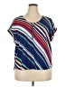 Bold Elements 100% Polyester Blue Short Sleeve Blouse Size XXL - photo 1