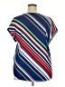 Bold Elements 100% Polyester Blue Short Sleeve Blouse Size XXL - photo 2