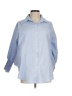 Unbranded Blue 3/4 Sleeve Button-Down Shirt Size M - photo 1