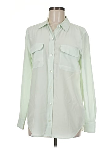 Equipment Long Sleeve Silk Top (view 1)