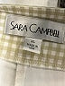 Sara Campbell Checkered-gingham Yellow Shorts Size XL - photo 3
