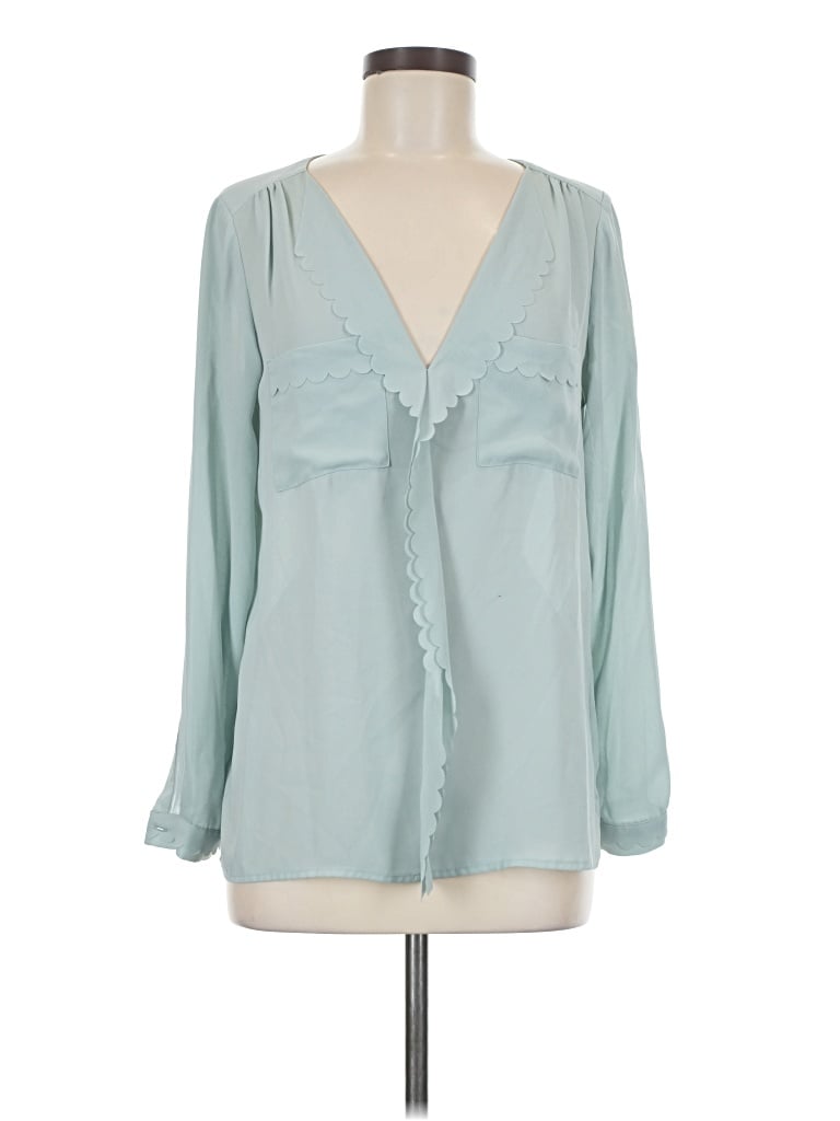 Pre-owned Hd In Paris Long Sleeve Blouse In Teal