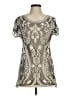 Unbranded Silver Black Short Sleeve Blouse Size M - photo 1