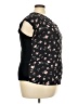 Papermoon 100% Polyester Floral Black Short Sleeve Blouse Size XXL - photo 4