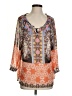 Democracy 100% Polyester Orange 3/4 Sleeve Blouse Size S - photo 1