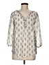 Maurices 100% Polyester Ivory 3/4 Sleeve Blouse Size M - photo 1