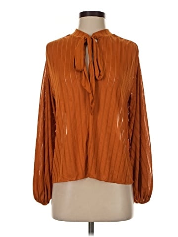Zara W&B Collection Long Sleeve Blouse (view 1)