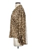 Free People 100% Polyester Animal Print Tan Long Sleeve Blouse Size S - photo 5