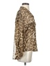 Free People 100% Polyester Animal Print Tan Long Sleeve Blouse Size S - photo 4