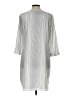 Ann Taylor 100% Polyester Gray Casual Dress Size 12 - photo 2