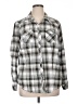 Torrid 100% Cotton Plaid Silver Long Sleeve Button-Down Shirt Size 1X Plus (1) - photo 1