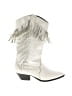 Acme 100% Leather Ivory White Boots Size 7 - photo 1