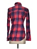 SO 100% Cotton Plaid Red Long Sleeve Button-Down Shirt Size S - photo 2