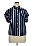 Unbranded Stripes Blue Short Sleeve Blouse Size XL - photo 1