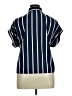 Unbranded Stripes Blue Short Sleeve Blouse Size XL - photo 2