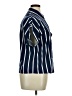 Unbranded Stripes Blue Short Sleeve Blouse Size XL - photo 4