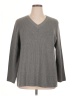 Edinburgh Cashmere 100% Pima Cotton Gray Pullover Sweater Size XL - photo 1