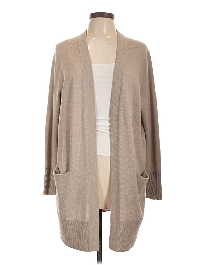 Pre-owned Nordstrom Cardigan Sweater In Tan