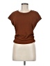 Prettygarden Brown Short Sleeve Top Size M - photo 1