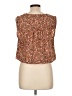 Evereve 100% Polyester Brown Sleeveless Blouse Size L - photo 2