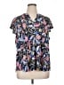 Cocomo Paisley Blue Short Sleeve Blouse Size 1X - photo 1