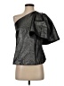 Zara Metallic Silver Short Sleeve Top Size XS - photo 1