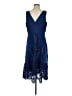 JJ's House 100% Polyester Stars Blue Cocktail Dress Size S (estimated) - photo 1