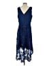 JJ's House 100% Polyester Stars Blue Cocktail Dress Size S (estimated) - photo 2