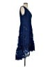 JJ's House 100% Polyester Stars Blue Cocktail Dress Size S (estimated) - photo 4