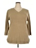 Karen Scott 100% Acrylic Tan Pullover Sweater Size XXL - photo 1