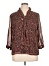 Elementz 100% Polyester Brown 3/4 Sleeve Blouse Size XL - photo 1