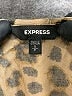 Express 100% Rayon Animal Print Tan Short Sleeve Blouse Size S - photo 7