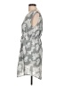 Unbranded 100% Polyester Print Gray Casual Dress Size L - photo 5