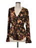 Anthropologie 100% Polyester Gold Long Sleeve Blouse Size M - photo 1