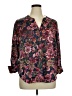 Talbots Floral Burgundy 3/4 Sleeve Blouse Size 1X Petite - photo 1