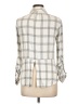 Dina Be 100% Rayon Plaid Gray 3/4 Sleeve Button-Down Shirt Size L - photo 2