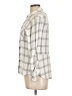 Dina Be 100% Rayon Plaid Gray 3/4 Sleeve Button-Down Shirt Size L - photo 5
