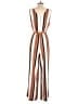 Charming Charlie Stripes Orange Jumpsuit Size S - photo 2