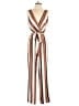 Charming Charlie Stripes Orange Jumpsuit Size S - photo 1