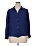 L'Agence Blue 3/4 Sleeve Button-Down Shirt Size XL (4) - photo 1