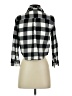 Forever 21 Checkered-gingham Black 3/4 Sleeve Button-Down Shirt Size S - photo 2