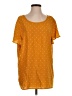 Como Black 100% Rayon Polka Dots Orange Short Sleeve Blouse Size XL - photo 1