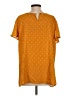 Como Black 100% Rayon Polka Dots Orange Short Sleeve Blouse Size XL - photo 2