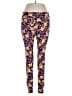 Lularoe Print Purple Leggings Size 1X (Tall & Curvy) - photo 1
