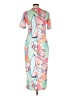 Unbranded Print Teal Cocktail Dress Size L - photo 2