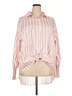 Unbranded Stripes Pink Long Sleeve Blouse Size 3XL - photo 1