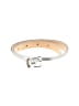 J.Crew 100% Leather Ivory Silver Leather Belt Size S - photo 1