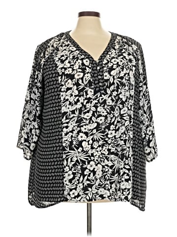 Notations 3/4 Sleeve Blouse (view 1)